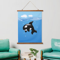 Pequeña ballena orca en el océano