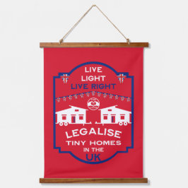 Tapiz Con Marco De Madera Pequeña Casa Reino Unido