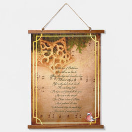 Tapiz Con Marco De Madera Pequeña ciudad de Belén Tapiz del Muro