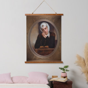 Tapiz Con Marco De Madera Perdido en el pensamiento por Henry Guillaume Schl