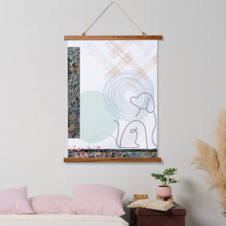 Tapiz Con Marco De Madera Perro bebé