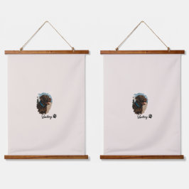 Tapiz Con Marco De Madera Perro Labrador de chocolate lindo - Bailey | Regal