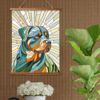 Perro Rottweiler - arte de mosaicos