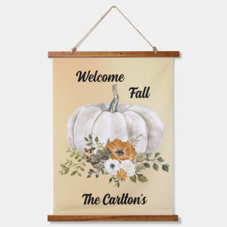 Tapiz Con Marco De Madera Personalizable de tapicería de calabaza de bienven