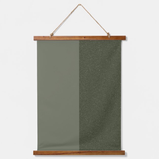 Tapiz Con Marco De Madera Personalizable Moss Green Split Tapestry (Anverso)
