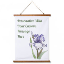 Personalizado De Arte Botánico Morado Rufled Iris 