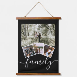 Tapiz Con Marco De Madera Personalizado de Collage de fotos familiar persona