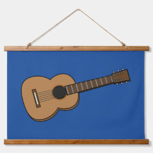 Tapiz Con Marco De Madera Personalizado de guitarra