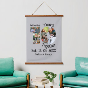 Tapiz Con Marco De Madera Personalizado décimo aniversario del boda 11 colla
