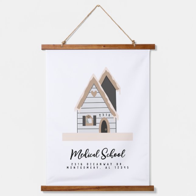 Tapiz Con Marco De Madera Personalizado House Medical Training Journey (Anverso)