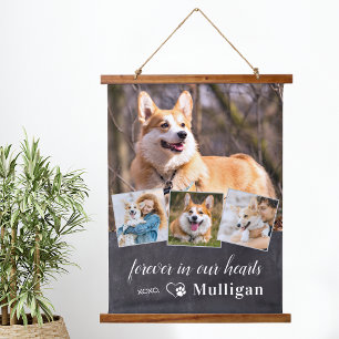 Tapiz Con Marco De Madera Personalizado Mascota Dog Memorial Sympathy Keepsa