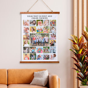 Tapiz Con Marco De Madera Personalizado personalizado simple de 25 Collages 