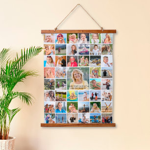 Tapiz Con Marco De Madera Personalizado personalizado simple de 45 Collages