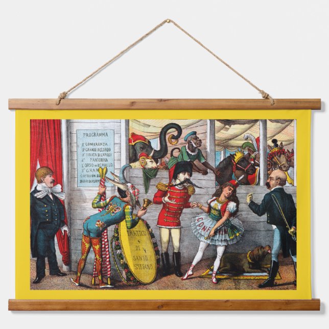 Tapiz Con Marco De Madera Personalizado Político Italiano De Los Artistas De (Anverso )