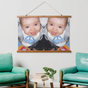 Tapiz Con Marco De Madera Personalizar con su arte fotográfico horizontal