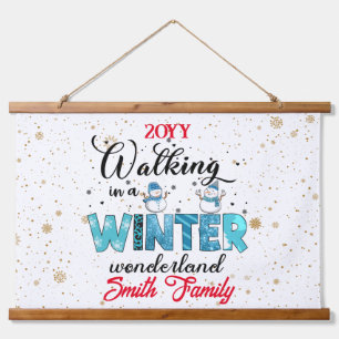 Tapiz Con Marco De Madera Personalizar Winter Wonderland