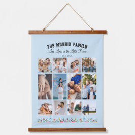 Tapiz Con Marco De Madera Personalized Family Photo Collage Tapestry