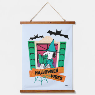 Tapiz Con Marco De Madera Pez Snoopy Pociones Mágicas Halloween