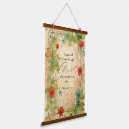 Tapiz Con Marco De Madera Philippians 4:13 I Can Do All Things Vintage Botan