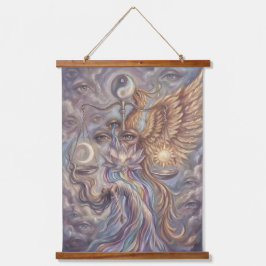 Tapiz Con Marco De Madera Phoenix Balance Spiritual Wall Tapestry