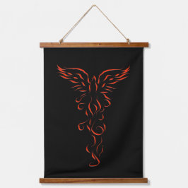 Tapiz Con Marco De Madera Phoenix Rising