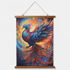 Tapiz Con Marco De Madera Phoenix Wall Tapestry