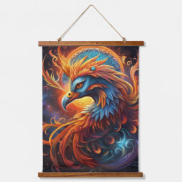 Tapiz Con Marco De Madera Phoenix Wall Tapestry