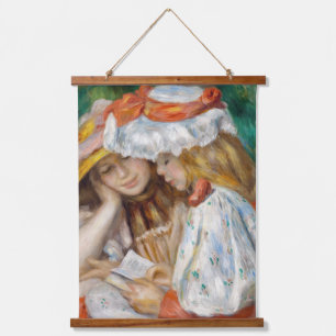 Tapiz Con Marco De Madera Pierre-Auguste Renoir - Dos niñas leyendo