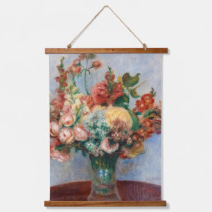 Tapiz Con Marco De Madera Pierre-Auguste Renoir - Flores en un jarrón