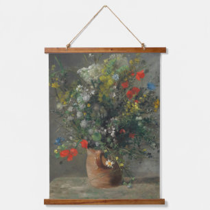 Tapiz Con Marco De Madera Pierre-Auguste Renoir - Flores en un jarrón 1866