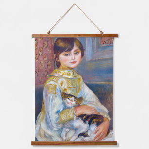 Tapiz Con Marco De Madera Pierre-Auguste Renoir - Niño con gato
