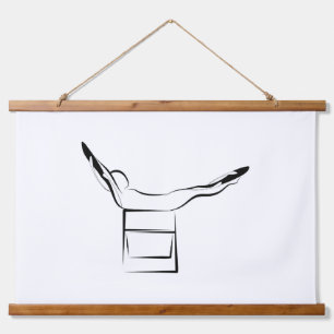 Tapiz Con Marco De Madera Pilates Doble Estiramiento de Pierna - Silla Wunda