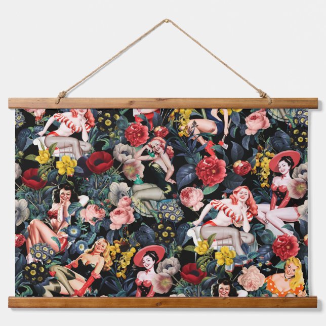 Tapiz Con Marco De Madera Pin-up III (Anverso )
