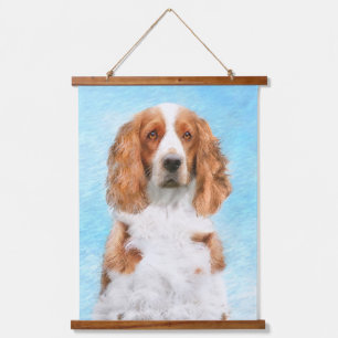 Tapiz Con Marco De Madera Pintado español de Springer galesa - Arte de perro