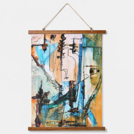 Tapiz Con Marco De Madera Pintura acrílica original