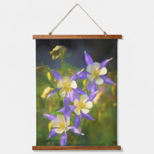 Tapiz Con Marco De Madera Pintura Colorado Blue Columbine - Arte Original