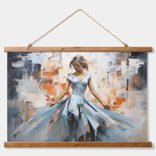 Tapiz Con Marco De Madera Pintura De Belleza De Baile Resumen Decoración De