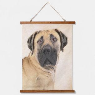 Tapiz Con Marco De Madera Pintura de Boerboel - Arte Perro Original Cuto