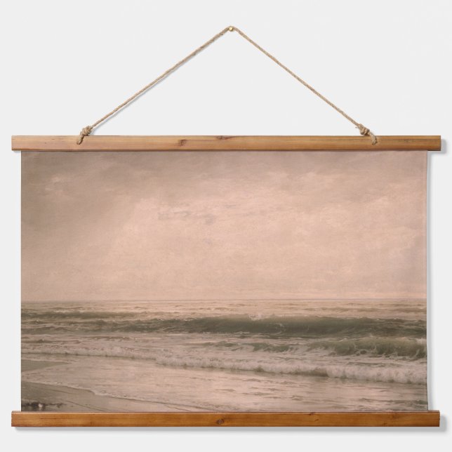 Tapiz Con Marco De Madera Pintura de capa marina silenciada (Anverso )