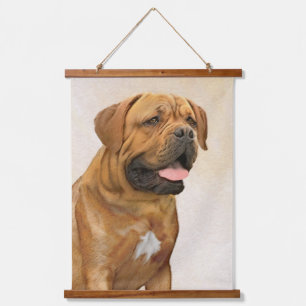 Tapiz Con Marco De Madera Pintura de Dogue de Burdeos - Arte de perro origin