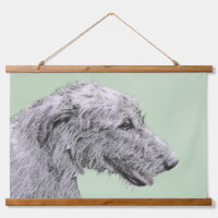 Pintura de lobo irlandesa - Arte de perro original