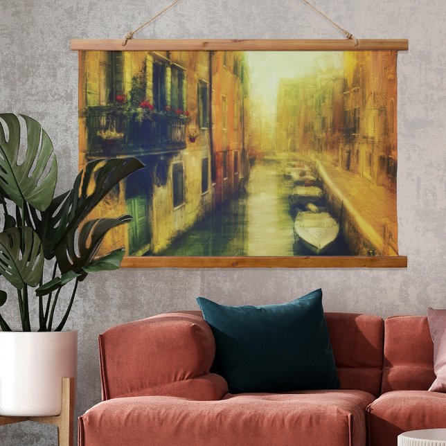 Tapiz Con Marco De Madera Pintura del Canal de Venecia Balcony (Subido por el creador)