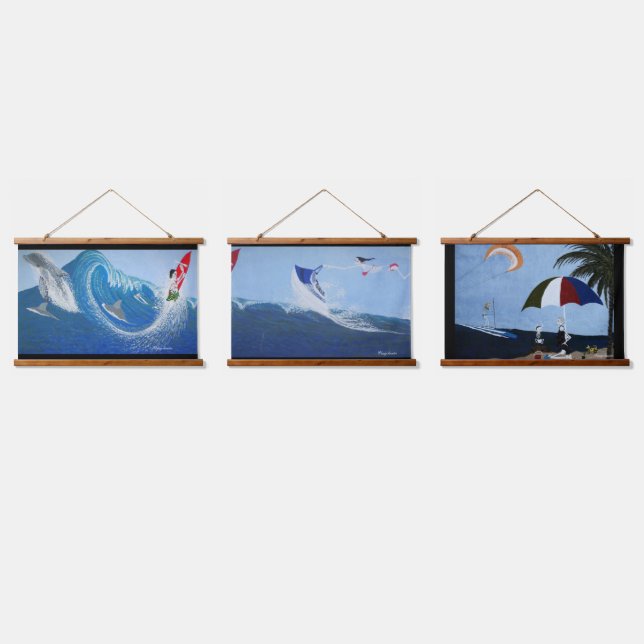 Tapiz Con Marco De Madera Pintura mural de Olamendes (Triple)