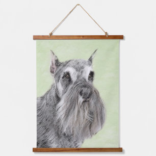 Tapiz Con Marco De Madera Pintura Schnauzer (gigante, estándar) - Arte de pe