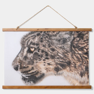 Tapiz Con Marco De Madera Pinturas artísticas en paredes de leopardo de la n