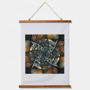 Tapiz Con Marco De Madera PinWheeler Abstract Art