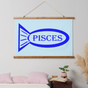 Tapiz Con Marco De Madera Piscis Star Sign Fish