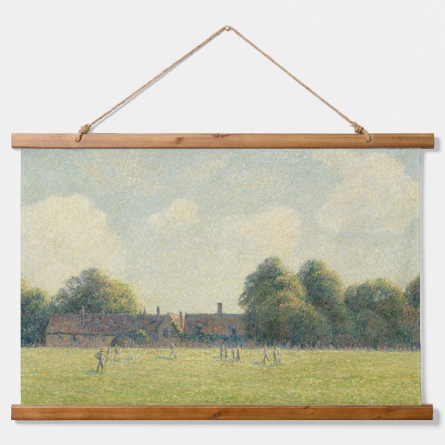 Tapiz Con Marco De Madera Pissarro Hampton Court Famosa Old Art Wood Wall (Anverso )