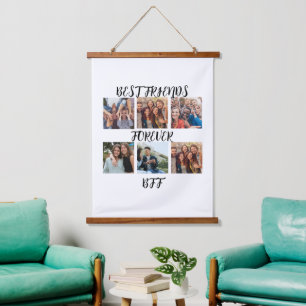 Tapiz Con Marco De Madera Plantilla de fotografía personalizada "Best Friend