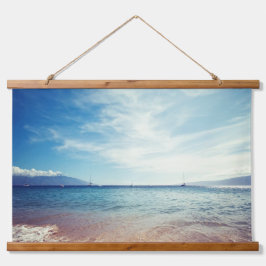 Tapiz Con Marco De Madera Playa